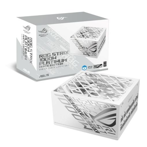 Obrázek ASUS zdroj ROG STRIX 1000W White, 135mm, 80 Plus Platinum, Plně modulární, ATX 3.1