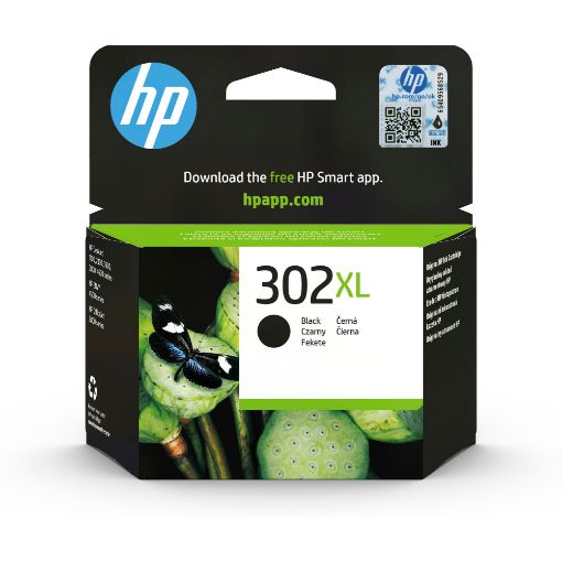 Obrázek HP 302XL High Yield Black Original Ink Cartridge, , F6U68AE (480 pages)