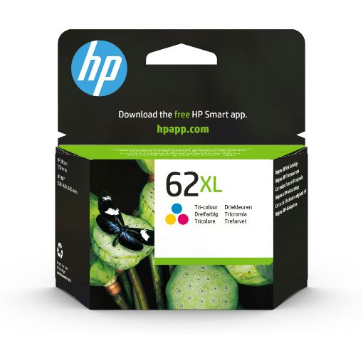 Obrázek HP 62XL High Yield Tri-color Original Ink Cartridge (415 pages)