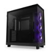 Obrázek NZXT skříň H6 Flow RGB dvoukomorová / MidT / 3x120mm RGB fan / 2xUSB 3.2 / USB-C / prosklená / černá