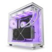 Obrázek NZXT skříň H6 Flow RGB dvoukomorová / MidT / 3x120mm RGB fan / 2xUSB 3.2 / USB-C / prosklená / bílá