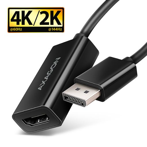 Obrázek AXAGON RVD-HI20N, DisplayPort -> HDMI 2.0b redukce / adaptér, 4K/60Hz