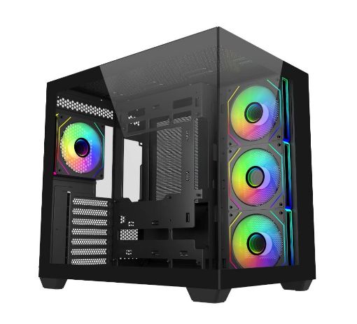 Obrázek Cooler Master case Elite 681, ATX, Průhledná bočnice, 4x 120mm ARGB Fan, Černá