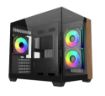 Obrázek Cooler Master case Elite 481 Wood, mATX, Průhledná bočnice, 3x 120mm ARGB Fan, Černá