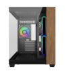 Obrázek Cooler Master case Elite 481 Wood, mATX, Průhledná bočnice, 3x 120mm ARGB Fan, Černá