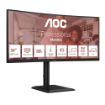 Obrázek AOC MT 34" CU34E4CV - 3440x1440,VA,120Hz,HDR10,2xHDMI,DP,USBhub,USB-C,RJ45,repro,Zakřivený