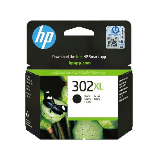 Obrázek HP 302XL High Yield Black Original Ink Cartridge, , F6U68AE (480 pages)