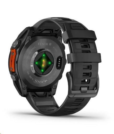Obrázek Garmin fenix® 8 – 51 mm, AMOLED, Slate grey a Černý silikonový řemínek, EU