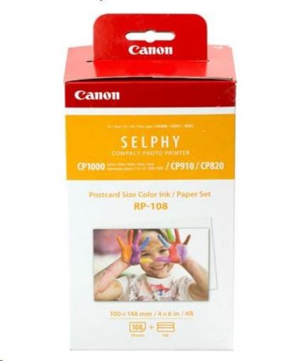 Obrázek Canon RP-108 papír 100x158mm 108ks do termosublimační tiskárny - poskozeny obal