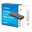 Obrázek Manhattan HDMI přepínač, 3-Port HDMI Switch, 4K@60Hz, černá