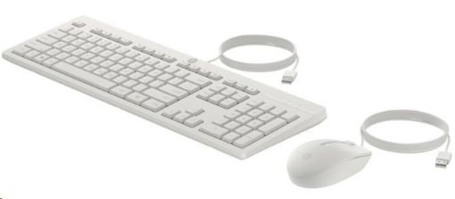 Obrázek HP 225 Wired Mouse and Keyboard Combo G2 - White Hungary