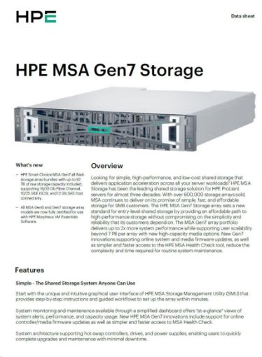 Obrázek HPE MSA 2070 10/25GbE iSCSI SFF Storage