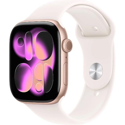 Obrázek Apple Watch Series 11 GPS 42mm Rose Gold Aluminium Case with Light Blush Sport Band - M/L