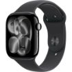Obrázek Apple Watch Series 11 GPS + Cellular 42mm Jet Black Aluminium Case with Black Sport Band - S/M