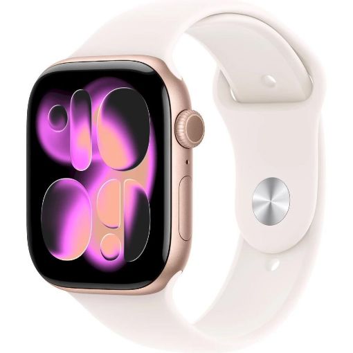 Obrázek Apple Watch Series 11 GPS + Cellular 42mm Rose Gold Aluminium Case with Light Blush Sport Band - S/M