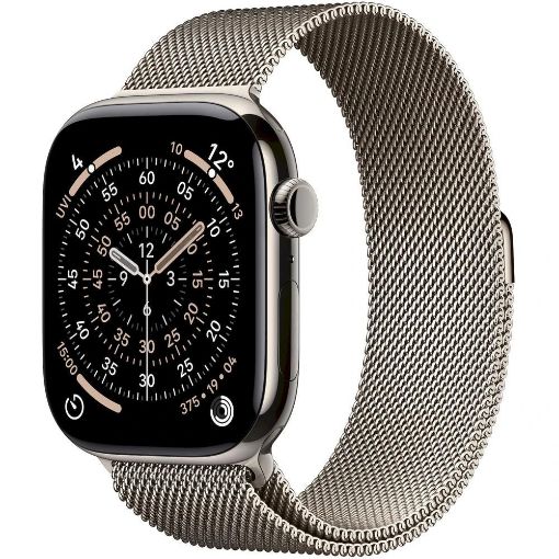 Obrázek Apple Watch Series 11 GPS + Cellular 42mm Natural Titanium Case with Natural Milanese Loop