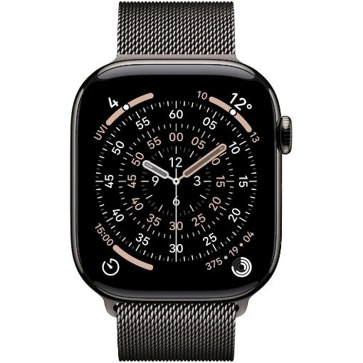Obrázek Apple Watch Series 11 GPS + Cellular 46mm Slate Titanium Case with Slate Milanese Loop - S/M