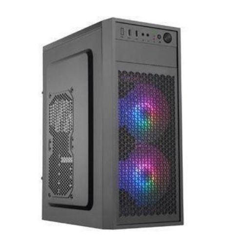 Obrázek EUROCASE skříň ML N6-530B, ATX, 2x USB-A, 2x 120mm ARGB Fan, černá