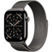 Obrázek Apple Watch Series 11 GPS + Cellular 46mm Slate Titanium Case with Slate Milanese Loop - S/M