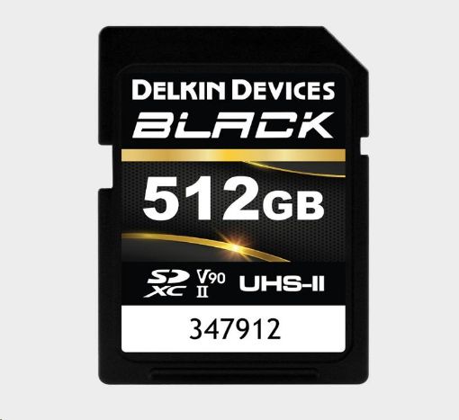 Obrázek Delkin SDXC BLACK Rugged UHS-II R300/W250 (V90) 512GB (new)