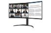 Obrázek LG MT VA LED 34" 34WR55QK - VA panel, 3440x1440, 2xHDMI, DP, USB-C, USB 3.0, zakriven, nast vyska