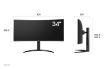 Obrázek LG MT VA LED 34" 34WR55QK - VA panel, 3440x1440, 2xHDMI, DP, USB-C, USB 3.0, zakriven, nast vyska