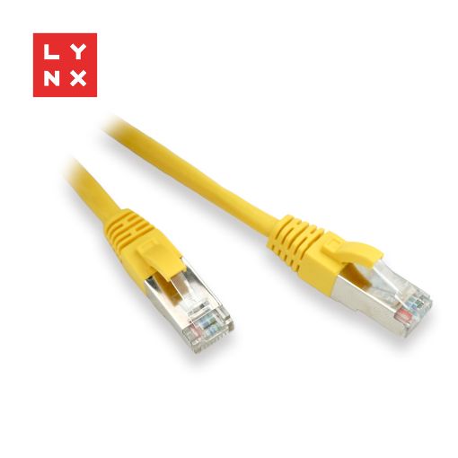 Obrázek LYNX FTP patch kabel Cat5e PVC, CCA, 5m, žlutý