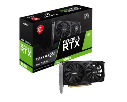 Obrázek MSI VGA NVIDIA GeForce RTX 3050 VENTUS 2X E 6G OC, 6G GDDR6, 1xDP, 2xHDMI