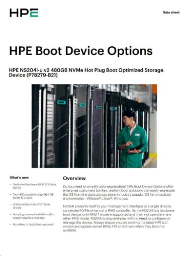 Obrázek HPE NS204i-u v2 480GB NVMe Hot Plug Boot Optimized Storage Device