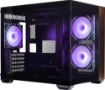 Obrázek Cooler Master case Elite 481 Wood, mATX, Průhledná bočnice, 3x 120mm ARGB Fan, Černá