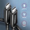 Obrázek AXAGON BUCM2-CM30AB, CHARGE kabel USB-C <-> USB-C, 3m, Hi-Speed USB, PD 240W 5A, ALU, oplet, černý