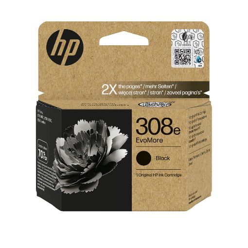 Obrázek HP 308e EvoMore Black Original Ink Cartridge (320 pages)