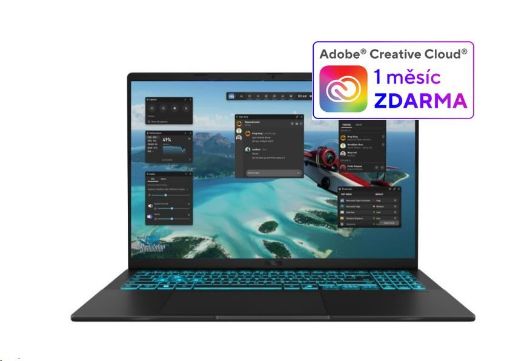 Obrázek ASUS NTB Vivobook V16 (V3607VU-RP345W), Core 5 210H, 16" 1920x1200, 16GB, 1TB SSD, Intel+RTX 4050, W11 Home, Matte Black