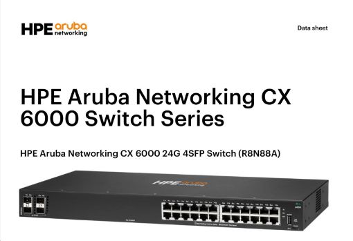 Obrázek HPE Aruba Networking CX 6000 24G 4SFP Switch