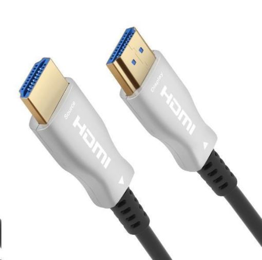 Obrázek PREMIUMCORD Kabel HDMI optický fiber High Speed with Ether. 4K@60Hz, 100m, M/M, zlacené konektory