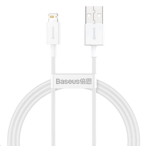 Obrázek Baseus Superior Series rychlonabíjecí kabel USB/Lightning 2.4A 1m bílá