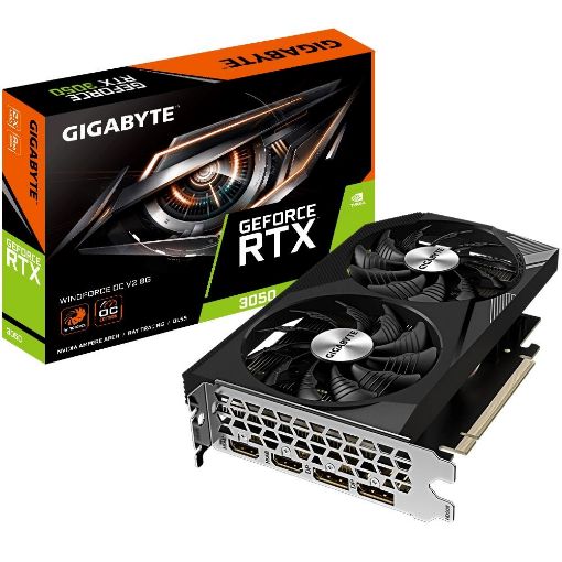 Obrázek GIGABYTE VGA NVIDIA GeForce RTX 3050 WINDFORCE OC 8G V2, 8GB GDDR6, 2xDP, 2xHDMI