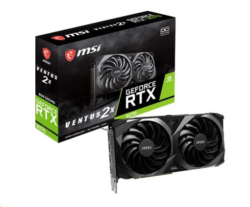 Obrázek BAZAR - MSI VGA NVIDIA GeForce RTX 3070 VENTUS 2X OC, 8GB GDDR6, 1xHDMI, 3xDP - Po opravě (Bez příšlušenství)