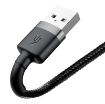 Obrázek Baseus Cafule nabíjecí / datový kabel USB na Lightning 1,5A 2m, šedá-černá