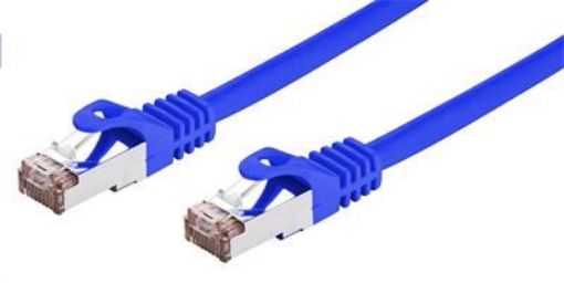 Obrázek C-TECH kabel patchcord Cat6, FTP, modrý, 0,5m