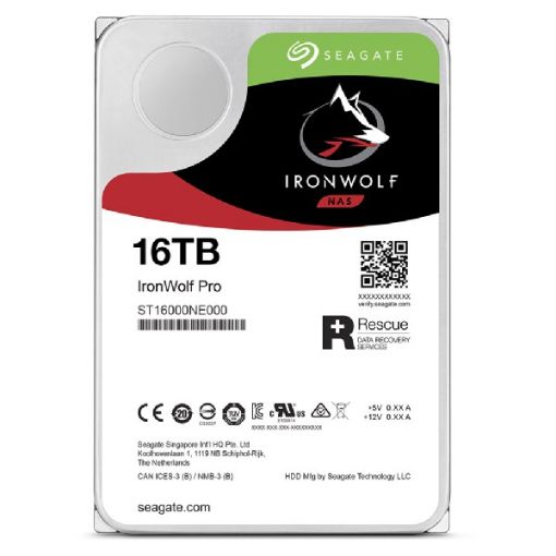 Obrázek BAZAR - SEAGATE HDD IRONWOLF PRO (NAS) 16TB SATAIII/600, 7200rpm, recertified product