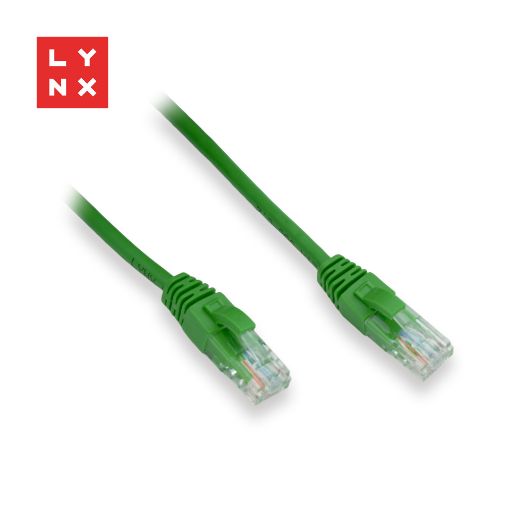 Obrázek LYNX UTP patch kabel Cat5e, PVC, CCA, 3m, zelený