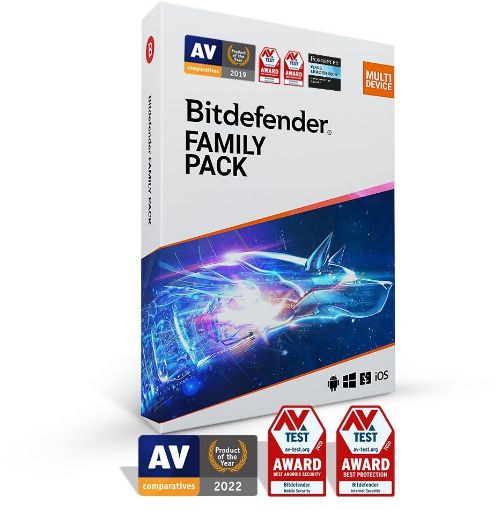 Obrázek Bitdefender Family pack - 15 zařízení na 3 roky - elektronická licence do emailu