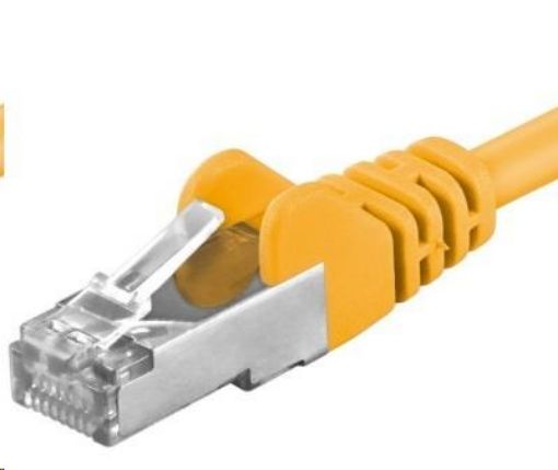 Obrázek PREMIUMCORD Patch kabel CAT6a S-FTP, RJ45-RJ45, AWG 26/7 0,5m žlutá