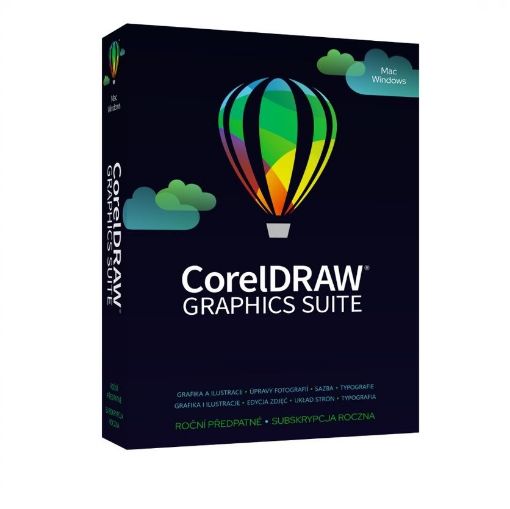 Obrázek CorelDRAW Graphics Suite 365 dní obnovení pronájmu licence (5-50) EN/DE/FR/BR/ES/IT/NL/CZ/PL