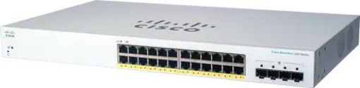 Obrázek Cisco switch CBS220-24P-4G (24xGbE,4xSFP,24xPoE+,195W)