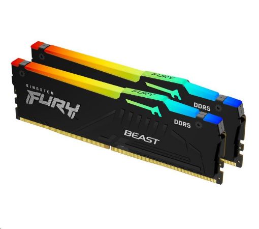 Obrázek KINGSTON DIMM DDR5 16GB (Kit of 2) 5600MT/s CL36 FURY Beast RGB EXPO