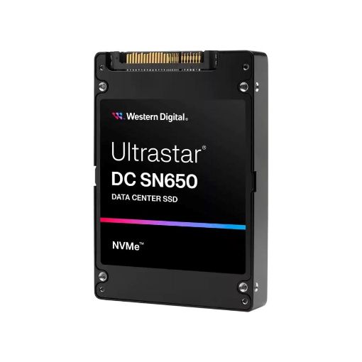 Obrázek WD Enterprise SSD 7.68TB Ultrastar DC SN650, PCIe Gen4, (R:6500, W:1900MB/s), RI-1DW/D BICS5 SE