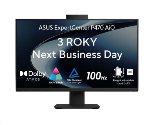 Obrázek ASUS PC AiO ExpertCenter P470 (P470VAK-BPC7321TX), Core 7 240H, 27" FHD, 32GB, 1TB SSD, Intel, W11 Pro, Black