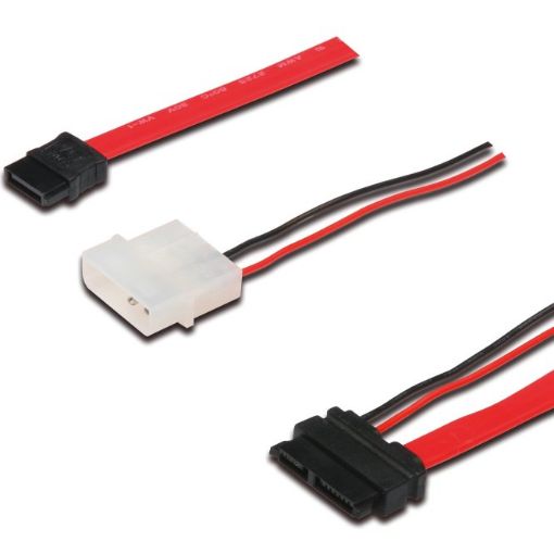 Obrázek Kabel SATA datový + napájecí 0.5m slim line